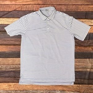 Peter Millar Summer Comfort Striped Golf Mens Polo Short Sleeve Preppy Shirt